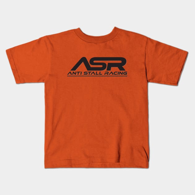 Anti Stall Racing Logo - Black Kids T-Shirt by Anti Stall Racing